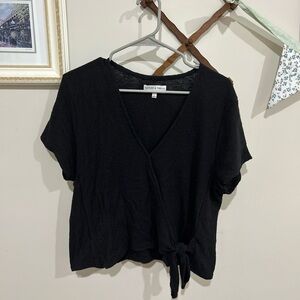 Madewell Black Wrap Blouse
